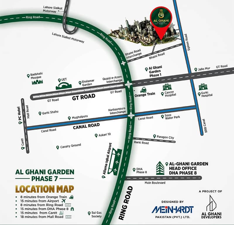 Invest Smart! 5 Marla Plot in Lahore with Just 3 Lakh Booking & 15,000/Month" in Al Ghani Garden Ph-7 14