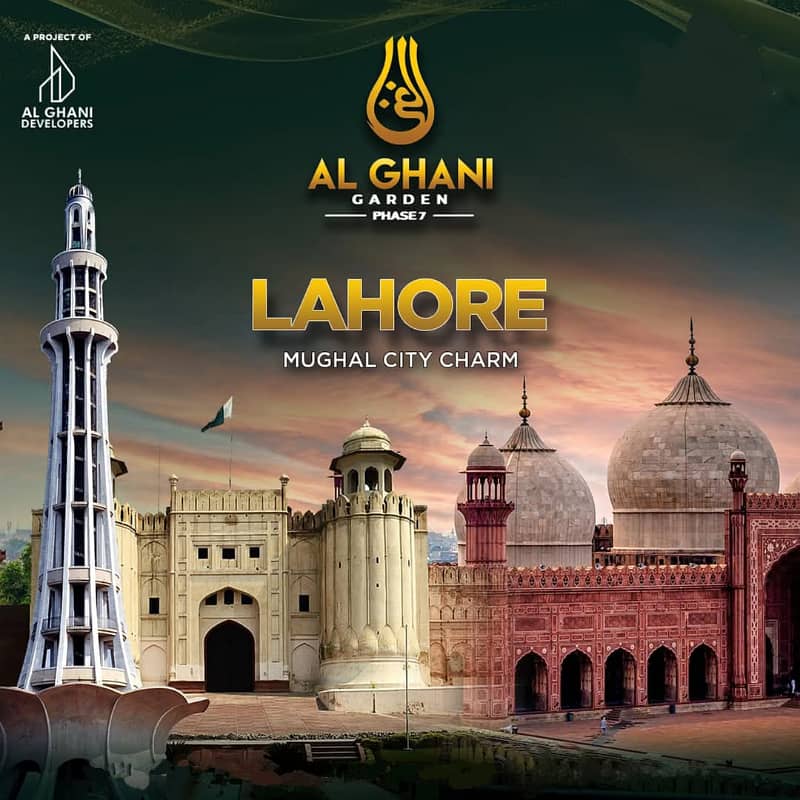 Invest Smart! 5 Marla Plot in Lahore with Just 3 Lakh Booking & 15,000/Month" in Al Ghani Garden Ph-7 16