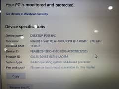 HP laptop core i7 7th gen power machine full ok laptop no fault