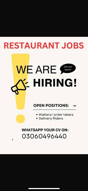 Order takers & Riders jobs available 0