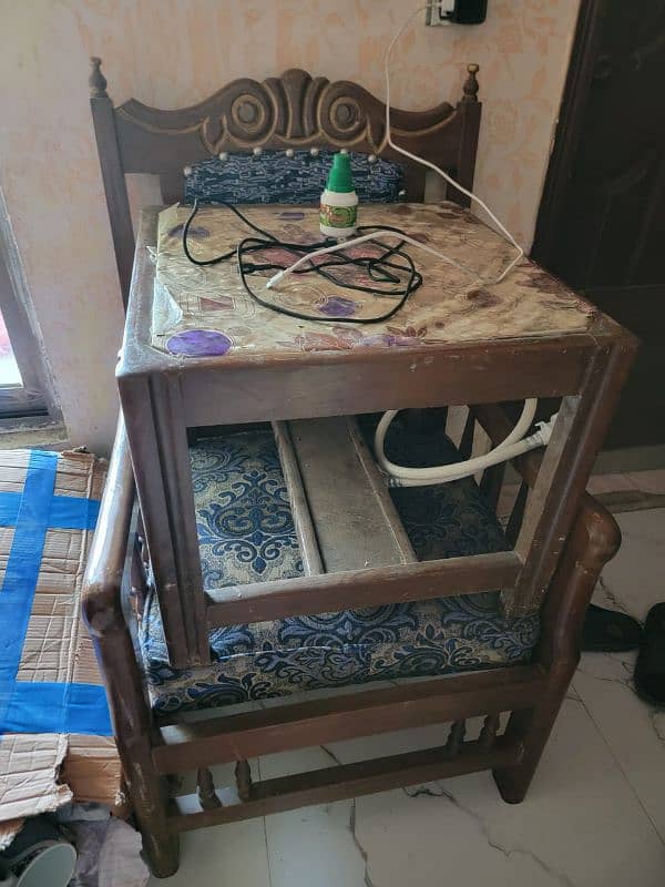 Chairs and two side tables or dressing table for sale 4