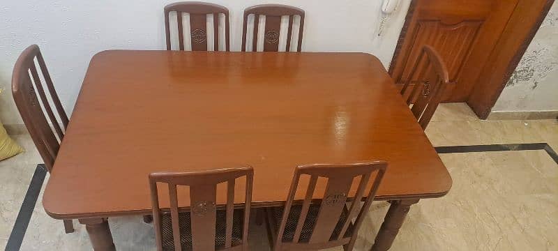 Solid Wood Dining Table with 6 Chairs 2