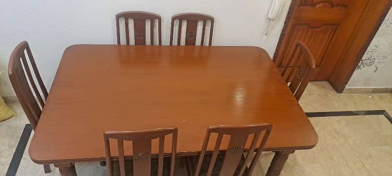 Solid Wood Dining Table with 6 Chairs 3