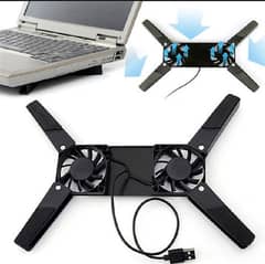 Double Fans Laptop Stand USB Powered for 7-15 inch Notebook laptop