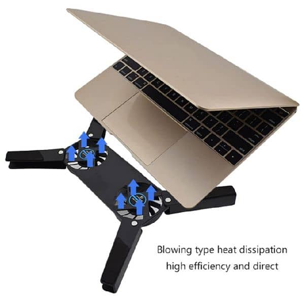 Double Fans Laptop Stand USB Powered for 7-15 inch Notebook laptop 1