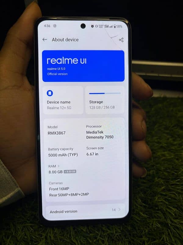 Realme 12+ 5G  8 month warranty 8/256 8