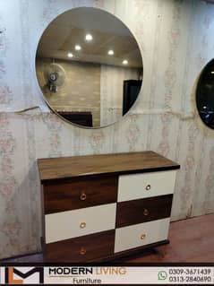 Dressing Tables 6 Drawers Round Mirror Best Quality In Your Choice