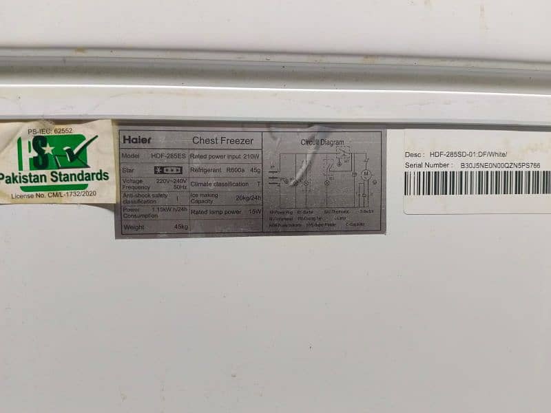 Haier Brand Single Door Freezer in excellent condition just like new, 9