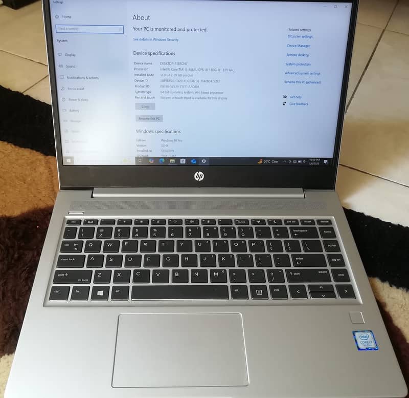 HP Probook 440 G6 CORE I7 8th Gen 12GB RAM With 256+128=384GB SSD 3