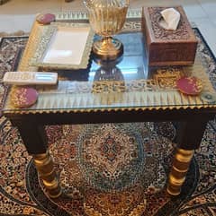 Decoration table with glass top. . 1 piece