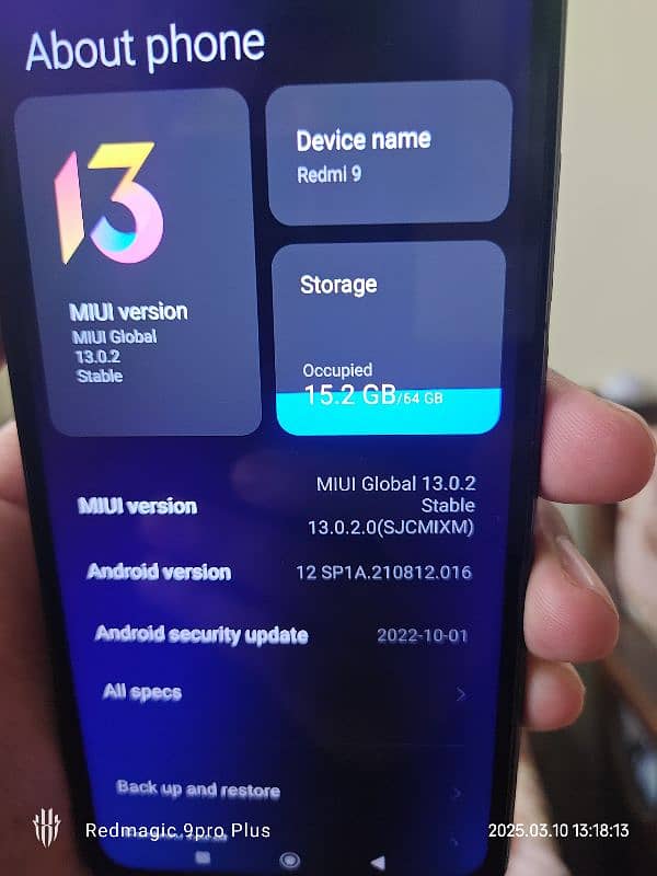 Xiaomi Redmi 9 ( 4+1 gb Ram 64gb) with Box PTA Approved 6