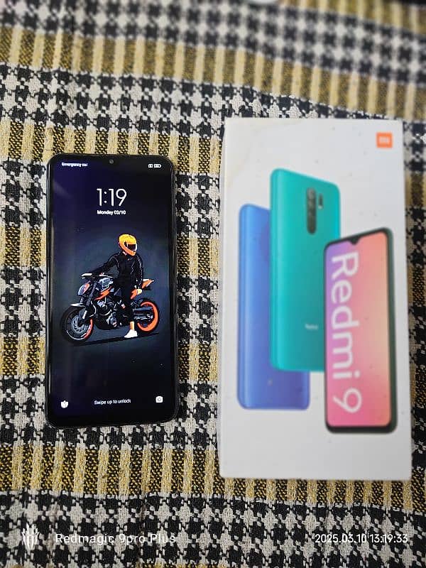 Xiaomi Redmi 9 ( 4+1 gb Ram 64gb) with Box PTA Approved 7