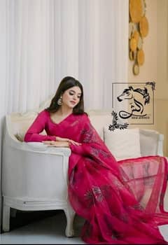 Organza sarree with silk blouse