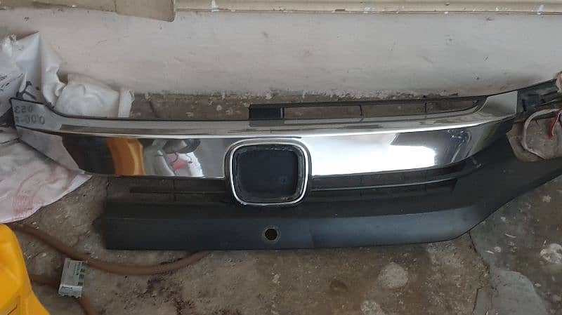 civic x front grill silver part 0