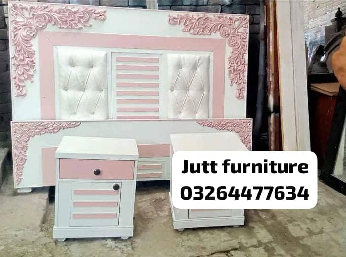 bed /double bed/king size bed set/bedroom furniture/bridal set/woo 8