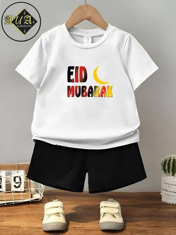 kids baby's summer stylish high quality Track Suit/kids Eid Mubarak 0