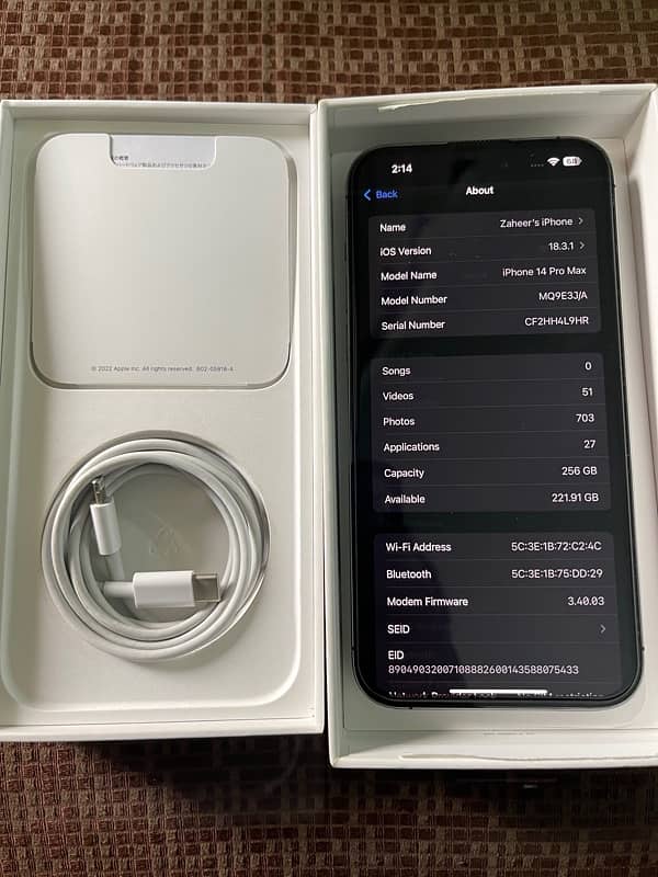 Iphone 14 pro max 256gb 9