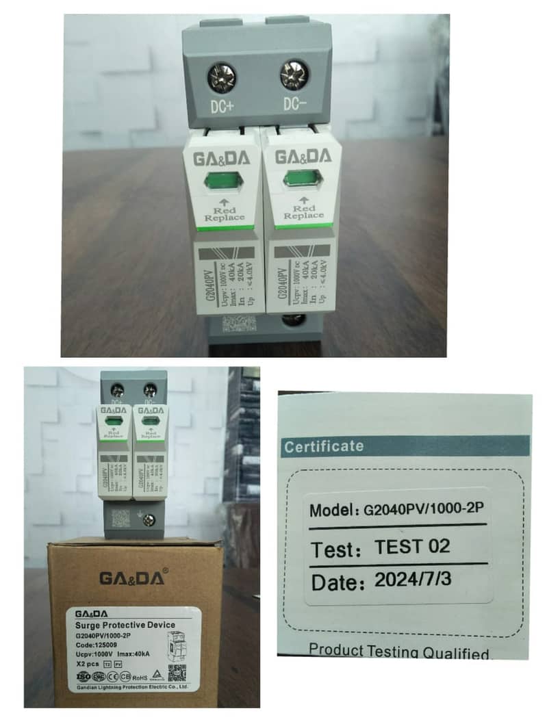 GA&DA AC/DC  SPD , MCCB , MCB , Breaker  4P,  2P Fuse/ Fuse Base 2