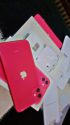 BRAND NEW IPhone 11 PTA APPROVED WATERPROOF FULL BOX Red Product