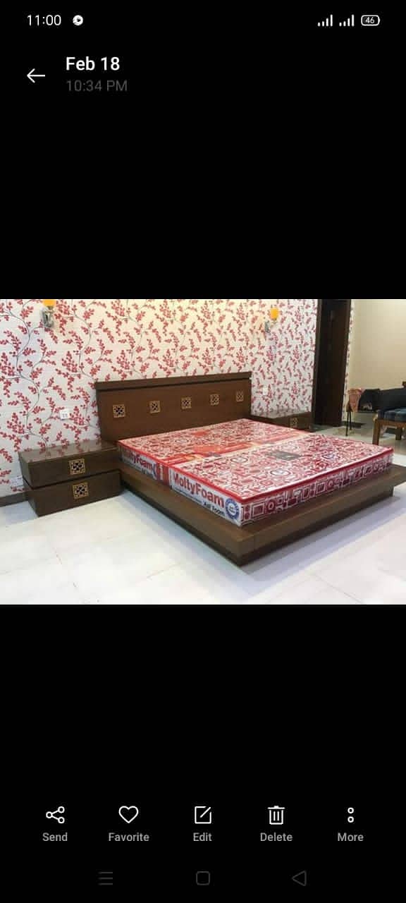 double bed \ king size bed \ wooden bed \ luxury bed \ bed for sale 4