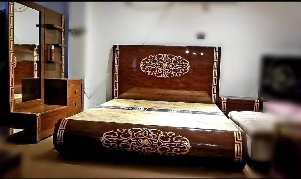 double bed \ king size bed \ wooden bed \ luxury bed \ bed for sale 1