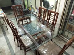 dining table \ wooden table \ 6 chairs dining table for sale