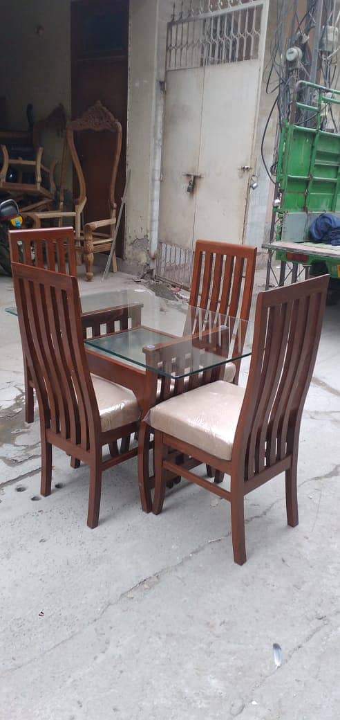 dining table \ wooden table \ 6 chairs dining table for sale 11