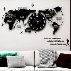 World Map Wall Clock