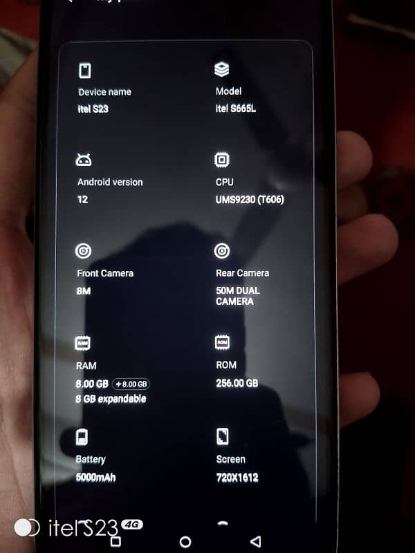 Itel S23 | 256/16 GB |Pta approved | 50 megapixel camera | In warranty 5