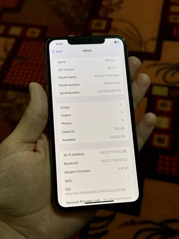 iPhone 11 Pro Max PTA Approved 256gb 2