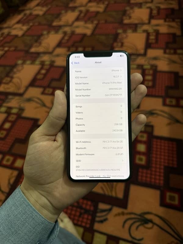 iPhone 11 Pro Max PTA Approved 256gb 10