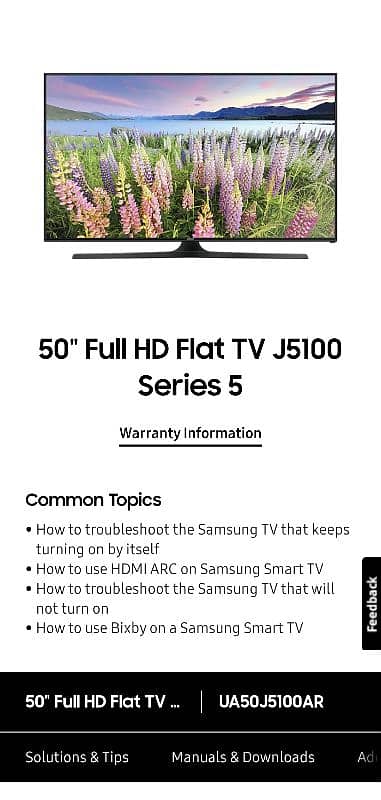 Original Samsung 50 inch full hd 5