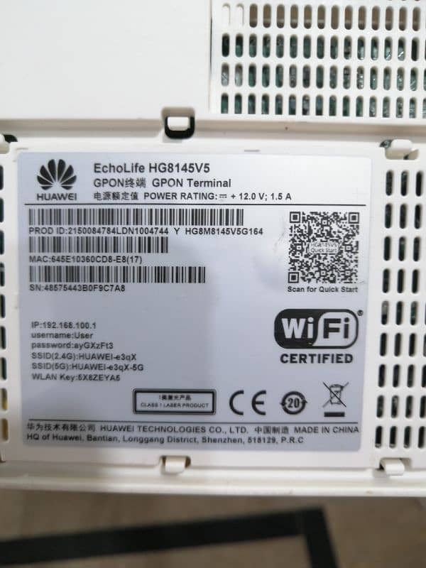 Huawei 8145v5 gpon giga bit fiber wifi router 2