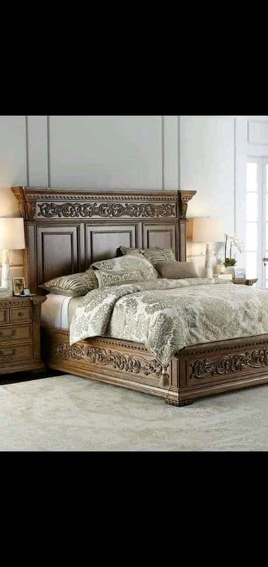 #Chinioti woodenbed#king size bed#duble bed#master bed #wooden bed set 8