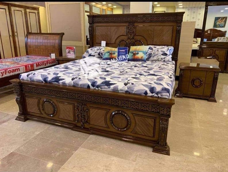 #Chinioti woodenbed#king size bed#duble bed#master bed #wooden bed set 12