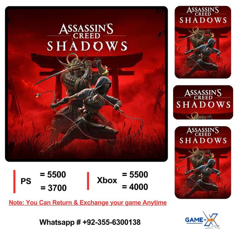 ASSASSIN'S CREED SHADOWS GAMES PS4 AND PS5 0