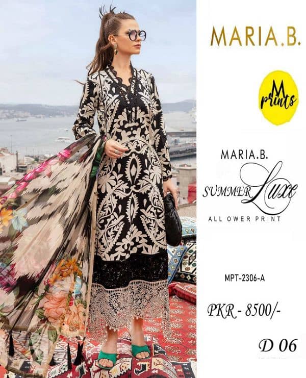 *Maria B Latest Eid Collection Lawn All Over Digital Print 3Pc 2