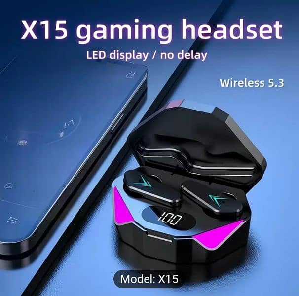 X15 TWS Gaming Earbuds with 13mm Speaker Specifications & Long Battery 1
