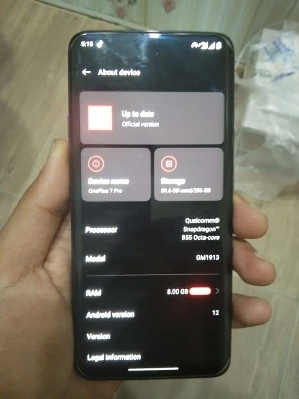 OnePlus 7pro 12 gb ram +256 gb 2 sim pta approve 11