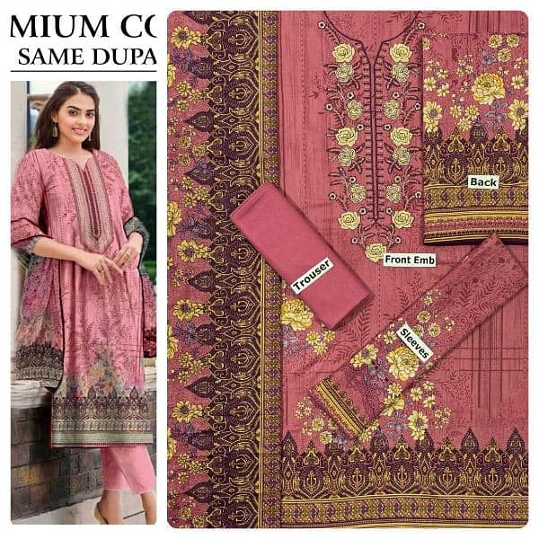 ladies 3 piece suit / Unstitched suite / ladies suite / 3 pc 4