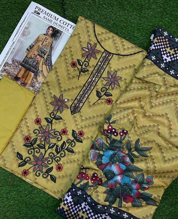 ladies 3 piece suit / Unstitched suite / ladies suite / 3 pc 9