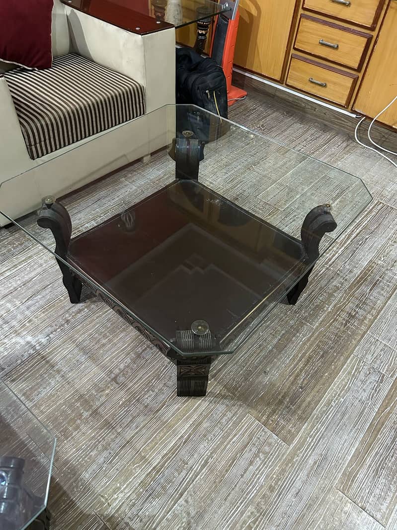 Center Tables // Wooden Center Tables // Top Glass Center Tables 6