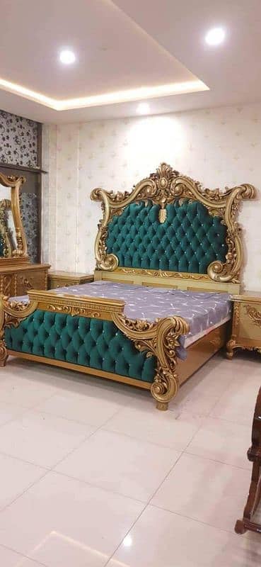 #Cushing bed set#Chinioti bed design#king size bed#wooden bed design 17