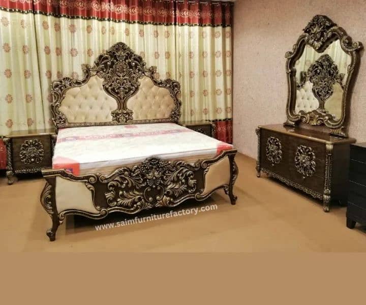 #Cushing bed set#Chinioti bed design#king size bed#wooden bed design 19