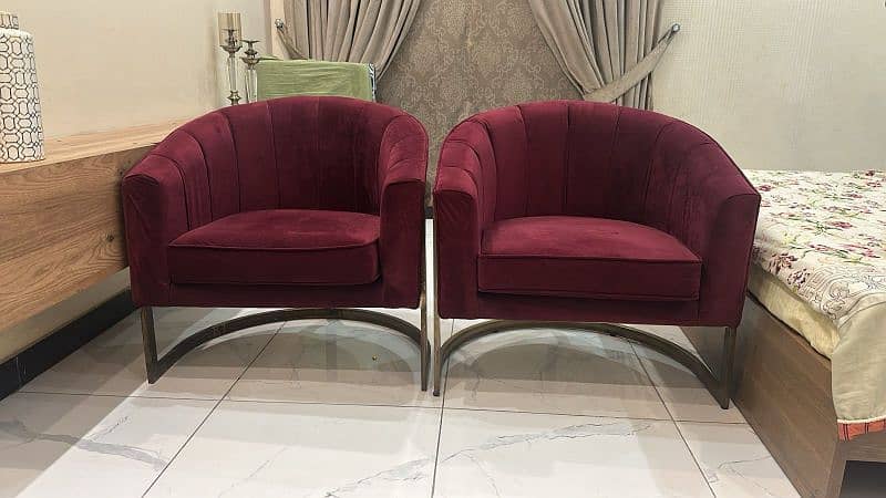 Elegant Velvet Accent Chairs – Set of 2 1