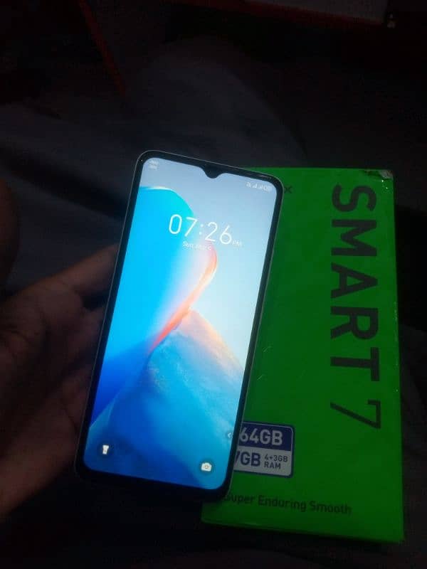 infinix smart 7 4+3gb 64gb dual sim official approved with box totl ok 3