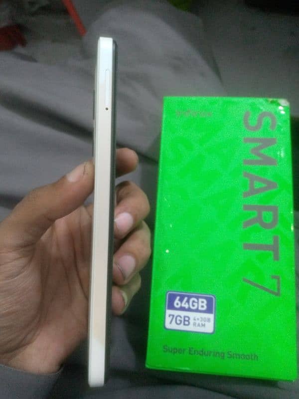 infinix smart 7 4+3gb 64gb dual sim official approved with box totl ok 9