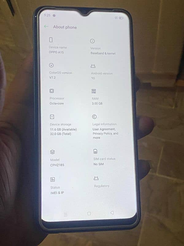 oppo A15 Pta Approved 3/32 6