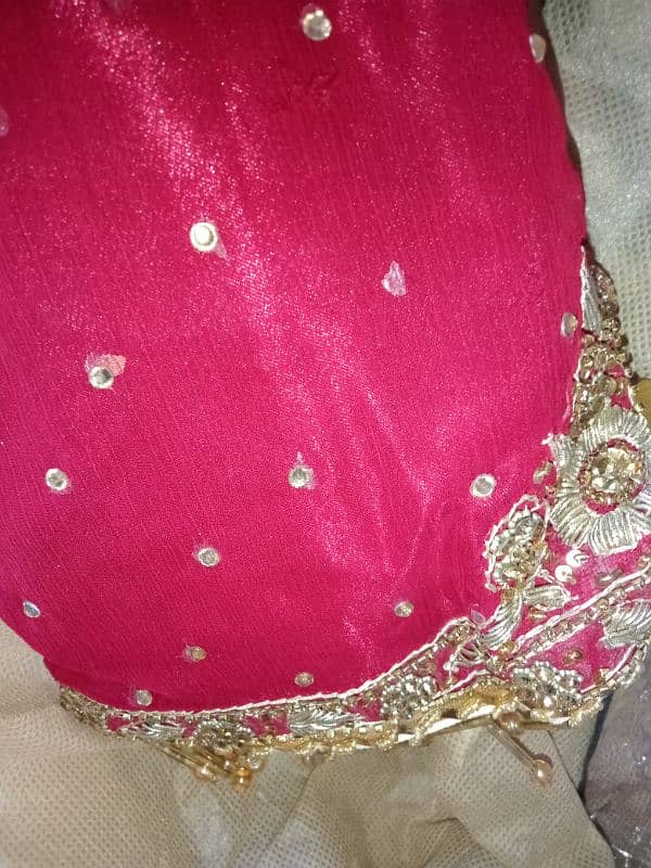 red blood sharara shirt duptta 4