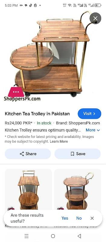 beautiful wood color tea trolley 7